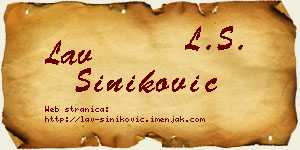 Lav Šiniković vizit kartica